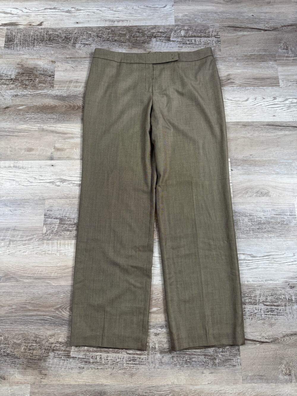 Vintage 90s Escada Wool Silk Trousers High Rise Straight Leg Quiet Luxury 16